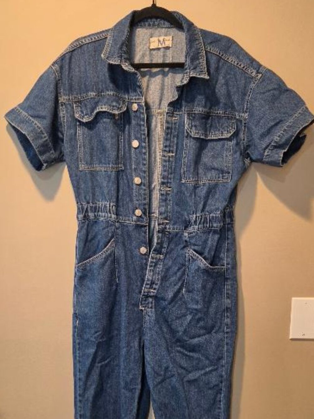 Free People We The Free "Marci" Denim Coverall Jumpsuit